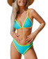 Фото #1 товара Women's Take Me To Tulum Colorblock Cheeky Bikini Set