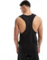 Фото #2 товара Calvin Klein centre logo racerback vest in black