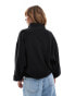 Фото #2 товара ASOS DESIGN half zip fleece in black