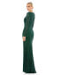 ფოტო #2 პროდუქტის Women's Ieena Sequined Faux Wrap Long Sleeve Column Gown