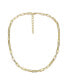 ფოტო #1 პროდუქტის 14K Gold Plated Clear Cubic Zirconia Link & Chain Necklace