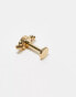 Фото #4 товара Kingsley Ryan multi ball gem labret earring in gold plated