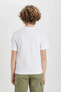 Erkek Çocuk Beyaz Tişört - B7219a8/wt34