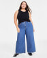 Фото #2 товара Plus Size High-Rise Wide-Leg Jeans, Created for Macy's