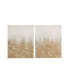 Фото #1 товара Картина Щетка ручная Madison Park Golden Glimmer, украшенная холстом, набор из 2