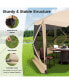 Фото #6 товара 1.5 X 11.5 FT 6-Sided Pop-up Screen House Tent With 2 Wind Panels for Camping