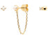 Фото #1 товара Позолоченные асимметричные серьги с жемчугом и цирконами CHARLIE Gold BU01-019-U