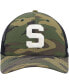 Фото #2 товара Men's Camo, Black Michigan State Spartans Team Logo Trucker Snapback Hat