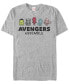 ფოტო #2 პროდუქტის Marvel Men's Comic Collection Kawaii Avengers Assemble Short Sleeve T-Shirt