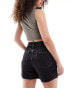 Фото #4 товара ASOS DESIGN Hourglass denim dad short in wash black