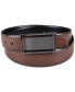 Фото #1 товара Men's Reversible Cut-Out Plaque Belt, Created for Macy's