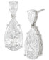 ფოტო #1 პროდუქტის Cubic Zirconia Pear Drop Earrings in Sterling Silver