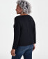 ფოტო #5 პროდუქტის Women's Cotton Long-Sleeve Scoop-Neck Top, Created for Macy's