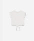 Girl Organic Cotton T-Shirt With Knot White - Child