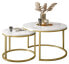 Runder Couchtisch CIRI 2in1 Gold Matt