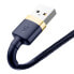 Wytrzymały nylonowy kabel przewód USB Iphone Lightning QC3.0 1.5A 2M niebieski