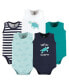 Baby Boys Cotton Sleeveless Bodysuits, Sea Turtle
