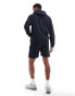 DTT overhead hoodie & jersey short set in navy