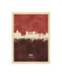 Фото #1 товара Michael Tompsett Rome Italy Skyline Red II Canvas Art - 19.5" x 26"