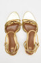 METALLIC STRAP SANDALS