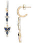 ფოტო #3 პროდუქტის Sapphire (1 ct. tw) & Diamond (1/5 ct. tw.) Drop Earrings in 14k Gold