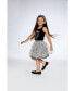 ფოტო #2 პროდუქტის Girl Skirt With Embroidered Mesh Little Vichy Black And White - Child