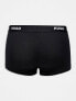 Hugo Bodywear 3 pack trunks in black with logo waistband