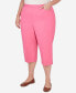 ფოტო #5 პროდუქტის Plus Size Paradise Island Twill Capri Pants