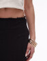 Фото #2 товара Topshop linen raw edge trim bias maxi skirt in black