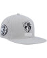 Фото #1 товара Men's Gray Brooklyn Nets Side Core 2.0 Snapback Hat