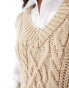 River Island Petite hybrid jumper dress in beige