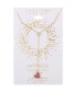 ფოტო #2 პროდუქტის 14K Gold Flash-Plated Brass Cubic Zirconia Pink Heart Y-Necklace with Extender