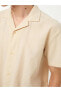 LCW Casual Regular Fit Kısa Kollu Keten Karışımlı Erkek Gömlek