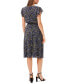 Фото #2 товара Petite Printed Flutter-Sleeve Midi Dress