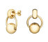 Фото #1 товара Decent Gold Plated Chunky Roll Earrings JECEG-J894