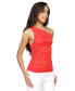 ფოტო #4 პროდუქტის Women's Ruched Chain-Shoulder Top