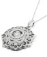 Фото #3 товара Diamond Filigree 18" Pendant Necklace (1/3 ct. t.w.) in 10k White Gold