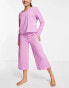 ASOS DESIGN mix & match cotton long sleeve pyjama top in lilac - LILAC