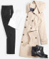 ფოტო #5 პროდუქტის Women's Hooded Double-Breasted Trench Coat