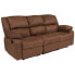 Фото #5 товара Harmony Series Chocolate Brown Microfiber Sofa With Two Built-In Recliners