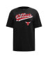 ფოტო #4 პროდუქტის Women's Black Chicago Bulls Script Boyfriend T-shirt
