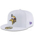 ფოტო #5 პროდუქტის Men's White Minnesota Vikings Omaha 59FIFTY Fitted Hat