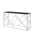 Фото #1 товара 55" Gold Glass Console Table, Sturdy Metal Frame