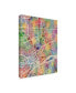Michael Tompsett Detroit Michigan City Map Canvas Art - 15" x 20"