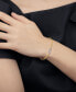 ფოტო #2 პროდუქტის Diamond Bar Paperclip Link Chain Bracelet (1/5 ct. t.w.) in Sterling Silver & 14k Gold-Plate