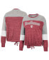 Women's Crimson Indiana Hoosiers Joanna Tie Front Long Sleeve T-shirt Бордовый, M - фото #1