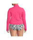 ფოტო #2 პროდუქტის Plus Size Long Sleeve Rash Guard Cover-up UPF 50