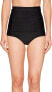 Фото #1 товара Unique Vintage 170589 Womens Monroe Bikini Bottom Swimwear Black Size X-Large