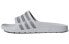 Фото #1 товара Сланцы унисекс Adidas Duramo Slide серого цвета