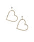 ფოტო #1 პროდუქტის 18k Gold-Plated Crystal Heart Statement Earrings